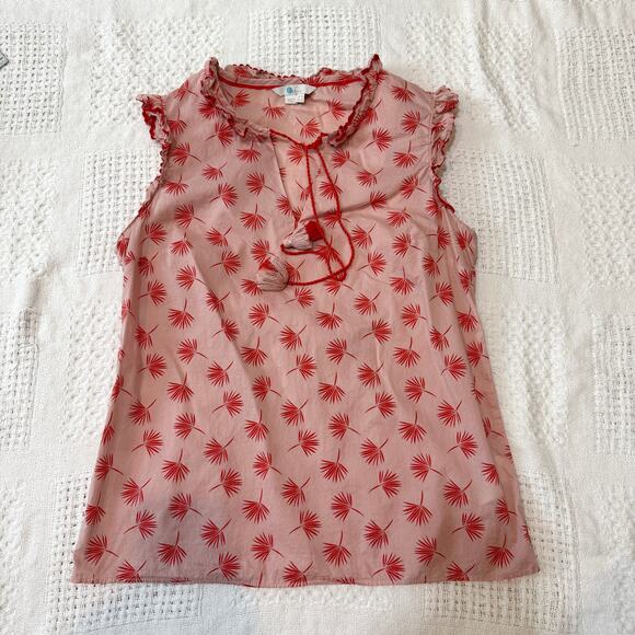 Boden 6 Laurie ruffle trim tassel tie front lightweight blouse TS 2638 - Picture 9 of 10